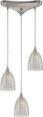 Kersey 3 Light Pendant In Satin Nickel