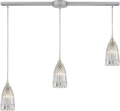 Kersey 3 Light Pendant In Satin Nickel