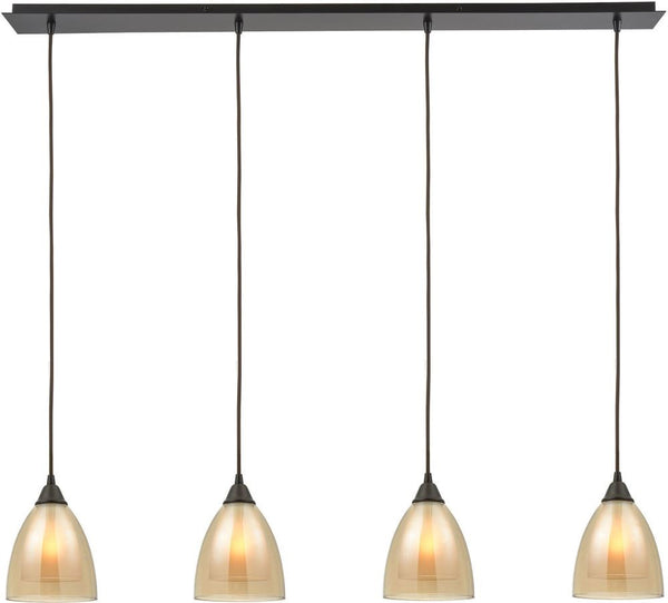 Layers 4 Light Linear Pendant In Oil Rubbed Bronze