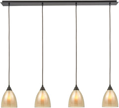 Layers 4 Light Linear Pendant In Oil Rubbed Bronze