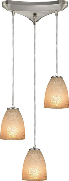 Sandstorm 3 Light Pendant In Satin Nickel
