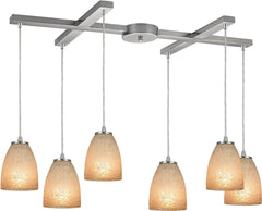 Sandstorm 6 Light Pendant In Satin Nickel