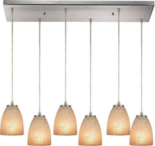 Sandstorm 6 Light Pendant In Satin Nickel