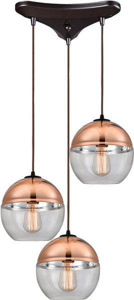 Revelo 3 Light Pendant In Oil Rubbed Bronze