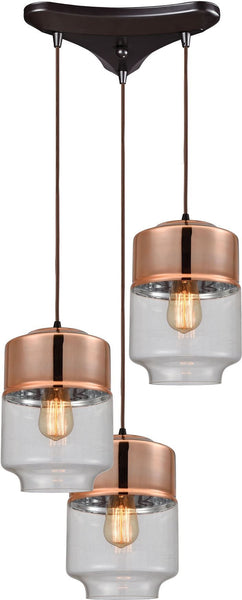 Revelo 3 Light Pendant In Oil Rubbed Bronze