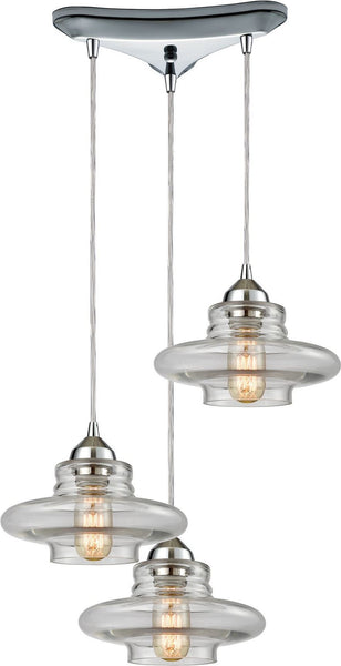 Orbital 3 Light Pendant In Polished Chrome
