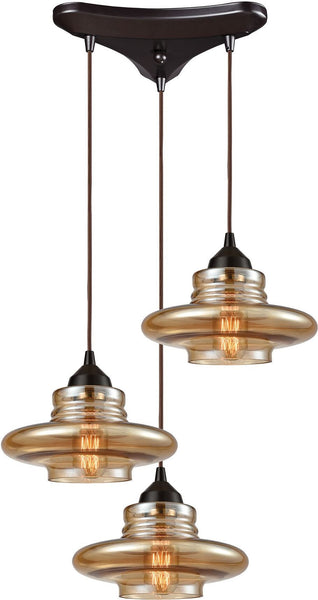 Orbital 3 Light Pendant In Oil Rubbed Bronze