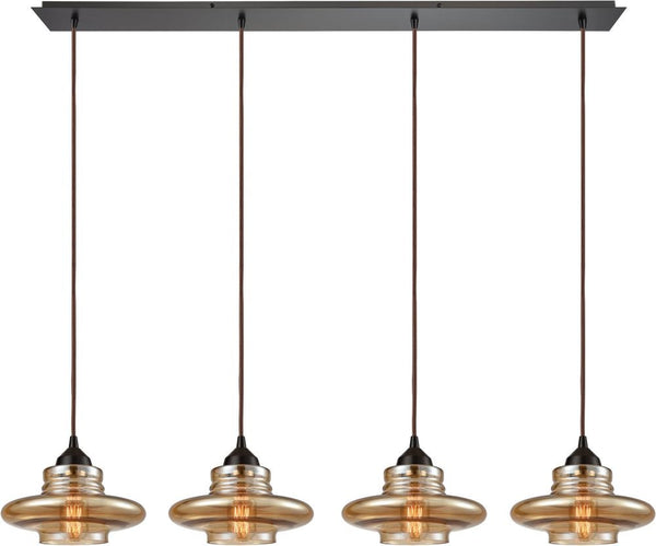 Orbital 4 Light Pendant In Oil Rubbed Bronze