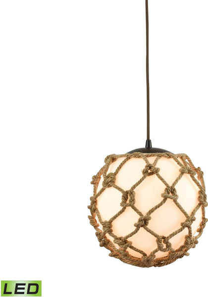 Coastal Inlet 1 Light Led Pendant In Oil Rubbed Bronze