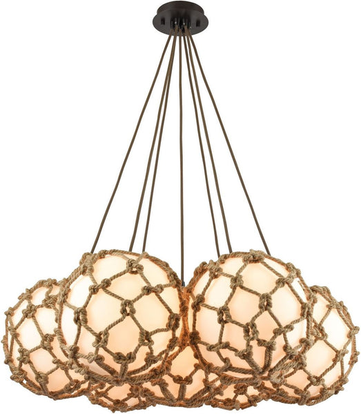 Coastal Inlet 7 Light Chandelier In Oil Rubbed Bronze