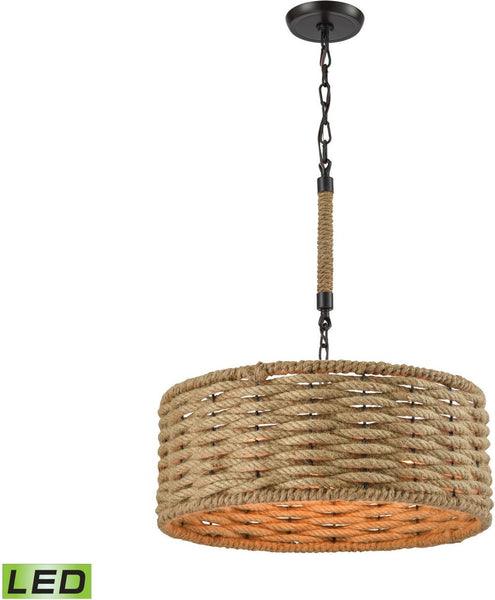 Weaverton 3 Light Led Chandelier In Oil Rubbed Bronze