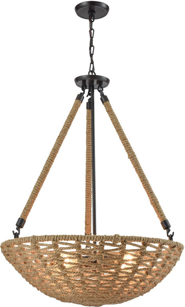 Weaverton 4 Light Chandelier In Oil Rubbed Bronze