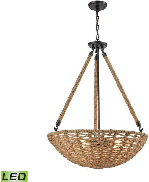 Weaverton 4 Light Led Chandelier In Oil Rubbed Bronze