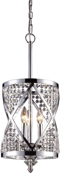 Crystoria 3 Light Pendant In Polished Chrome