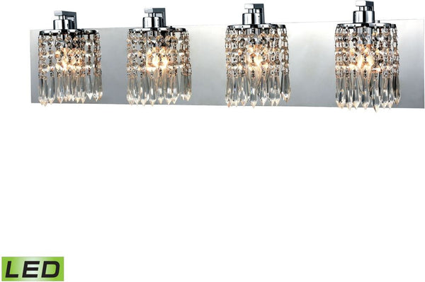 Optix 4 Light Led Vanity In Polished Chrome