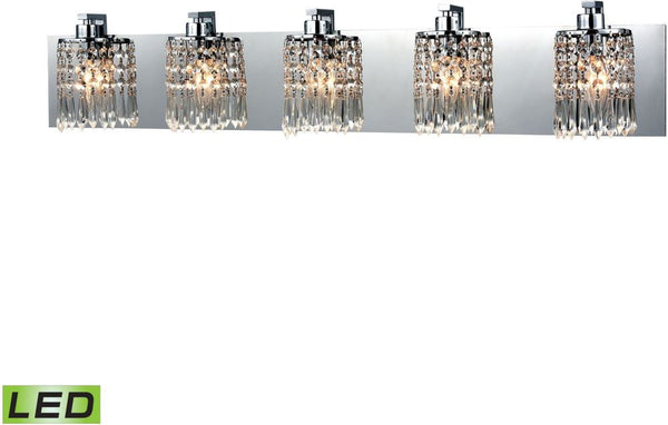 Optix 5 Light Led Vanity In Polished Chrome