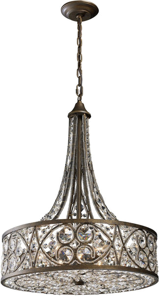 Amherst 6 Light Pendant In Antique Bronze