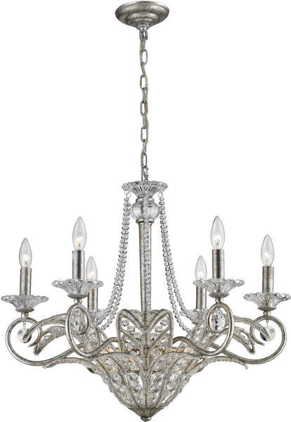 La Flor 9 Light Chandelier In Sunset Silver