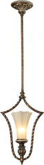 Allesandria 1 Light Pendant In Burnt Bronze and Weathered Gold Leaf