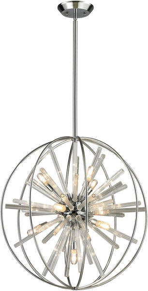 Twilight 10 Light Pendant In Polished Chrome