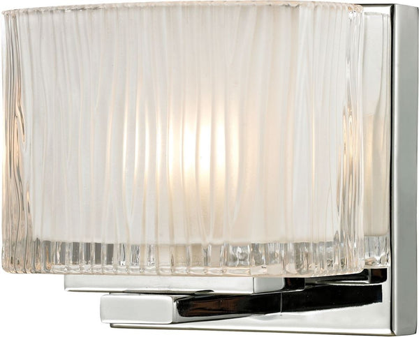 Chiseled Glass 1 Light Vanity In Polished Chrome