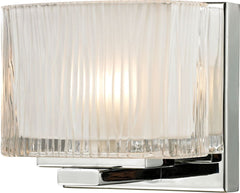 Chiseled Glass 1 Light Vanity In Polished Chrome