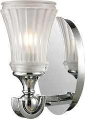 Jayden 1 Light Vanity In Polished Chrome and Frosted Glass