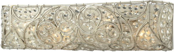 Andalusia 4 Light Vanity In Aged Silver