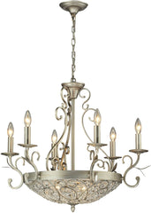 Andalusia 6+3 Light Chandelier In Aged Silver