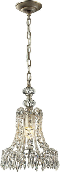 Sasha 1 Light Penant In Aged Silver