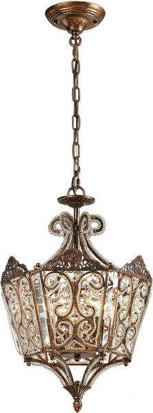 Villegosa 6 Light Pendant In Spanish Bronze
