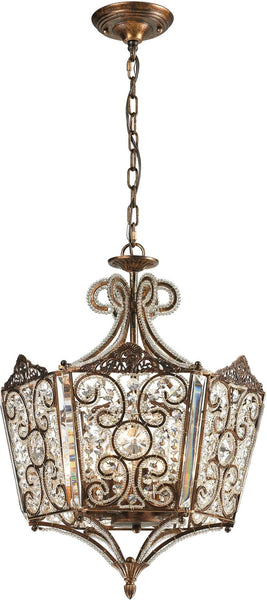Villegosa 8 Light Pendant In Spanish Bronze