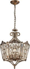 Villegosa 8 Light Pendant In Spanish Bronze