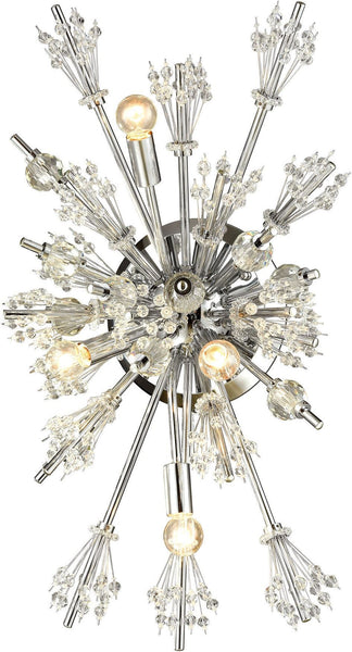 Starburst 4 Light Wall Sconce In Polished Chrome