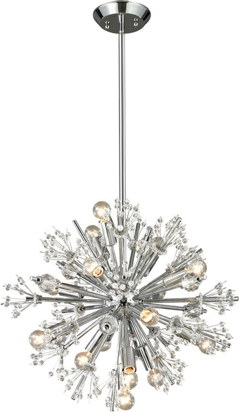Starburst 15 Light Chandelier In Polished Chrome