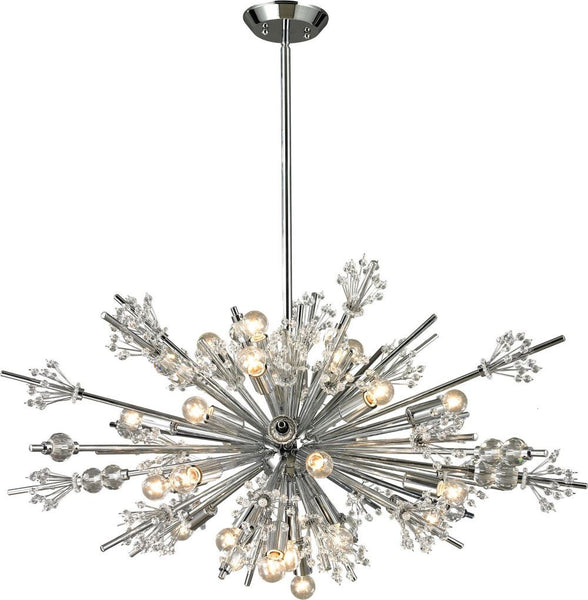 Starburst 24 Light Chandelier In Polished Chrome