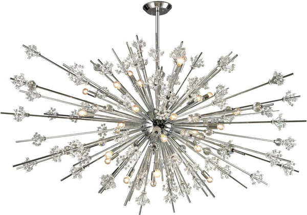 Starburst 31 Light Chandelier In Polished Chrome