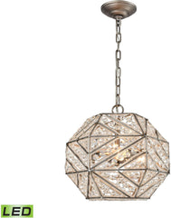 Constructs 3 Light Led Chandelier In Weathered Zinc
