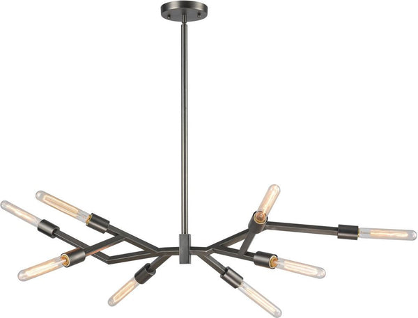 Freeform 8 Light Chandelier In Aged Black Nickel