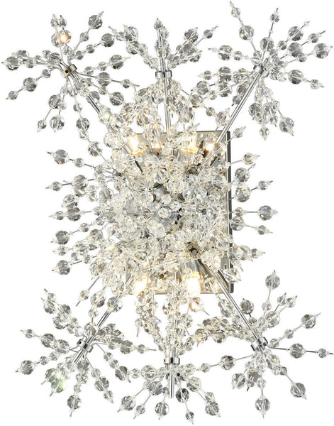Snowburst 4 Light Wall Sconce In Polished Chrome