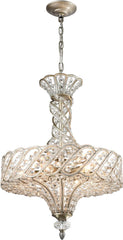 Cumbria 6 Light Chandelier In Aged Silver