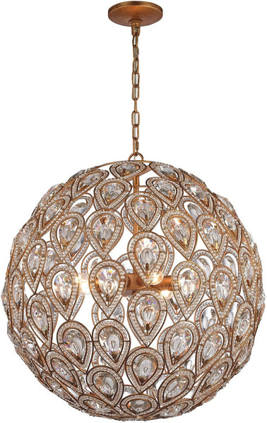 Evolve 8 Light Chandelier In Matte Gold
