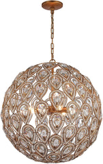 Evolve 8 Light Chandelier In Matte Gold