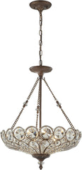 Christina 5 Light Pendant In Mocha and Filigree Crystals