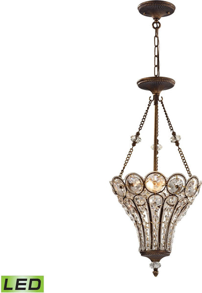 Christina 3 Light Led Chandelier In Mocha