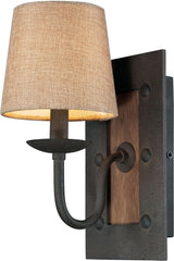 Early American 1 Light Wall Sconce In Vintage Rust