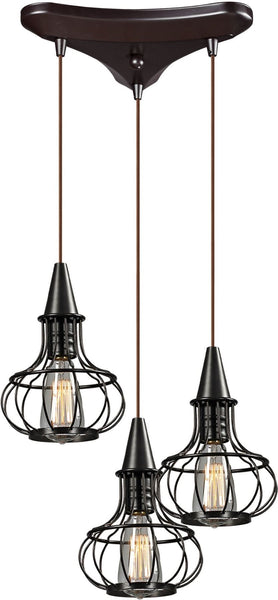 Yardley 3 Light Pendant In Oil Rubbed Bronze