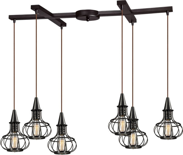 Yardley 6 Light Pendant In Oil Rubbed Bronze