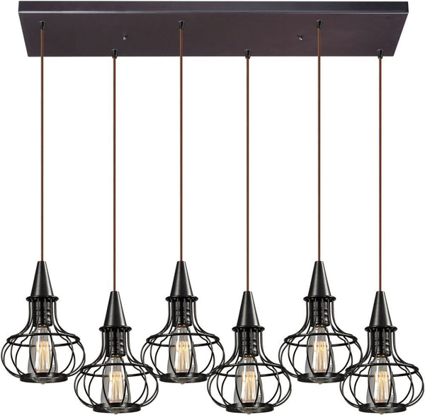 Yardley 6 Light Pendant In Oil Rubbed Bronze