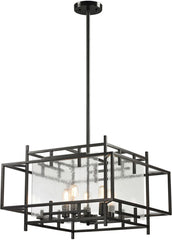 Intersections 5 Light Pendant In Oil Rubbed Bronze